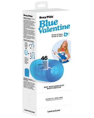 Love to Love Sexy Pills Mini Masturbator - Blue Valentine Box of 6
