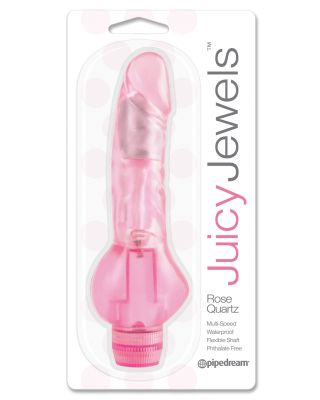 Juicy Jewels Rose Quartz Vibrator - Pink
